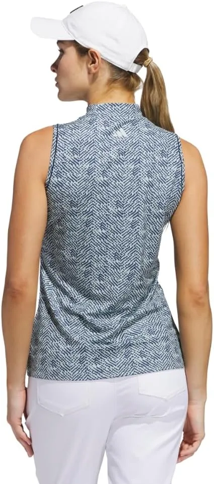 adidas Women's Ultimate365 Mock Neck Sleeveless Polo Shirt