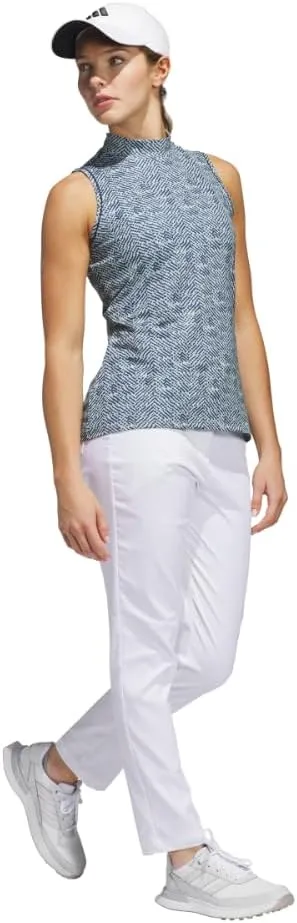 adidas Women's Ultimate365 Mock Neck Sleeveless Polo Shirt