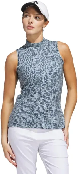 adidas Women's Ultimate365 Mock Neck Sleeveless Polo Shirt