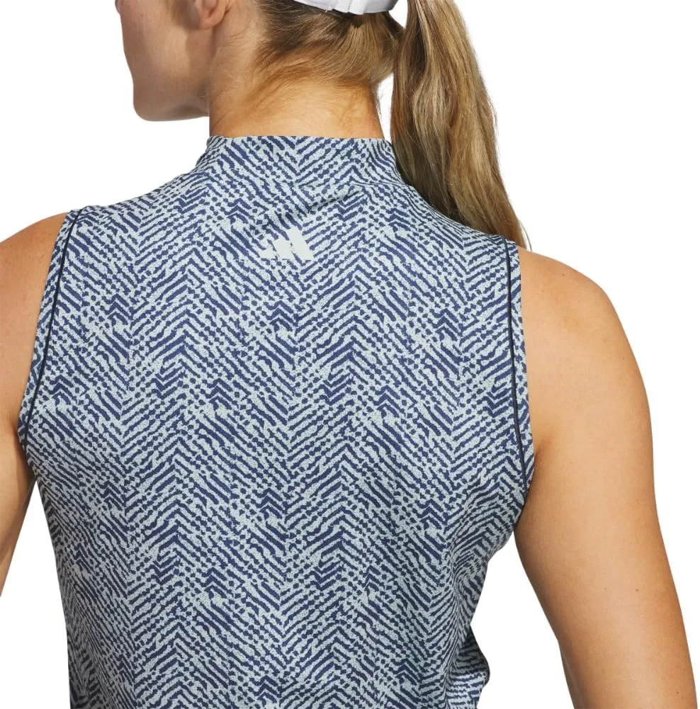 adidas Women's Ultimate365 Mock Neck Sleeveless Polo Shirt