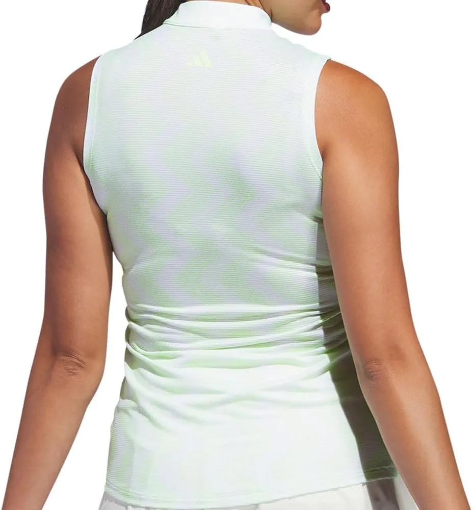 adidas Women's Ultimate365 Ottoman Printed Sleeveless Polo Shirt