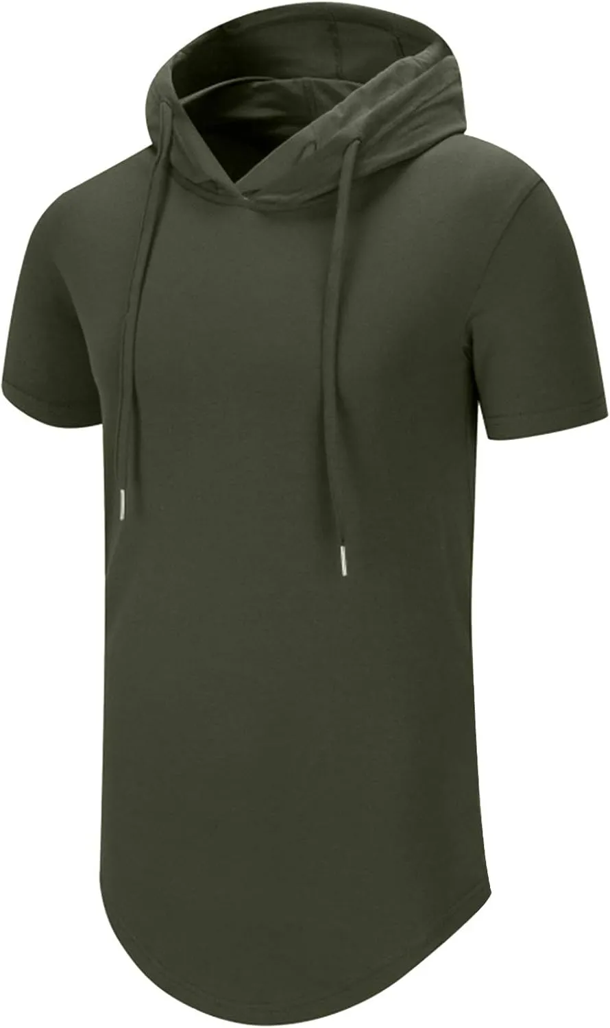 Aiyino Men's S-5X Short Sleeve Fashion Athletic Hoodies Sport Sweatshirt Hip Hop Pullover