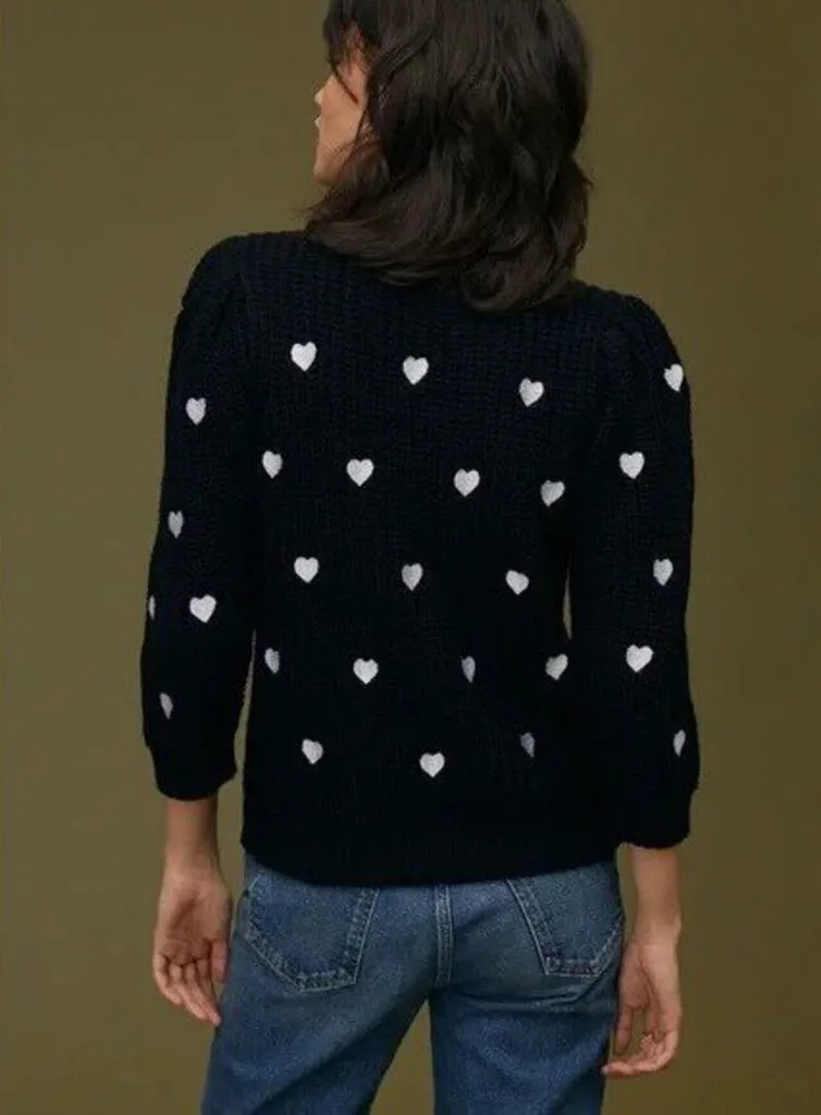 Anthropologie Hearts Mock Neck Sweater - Size XS