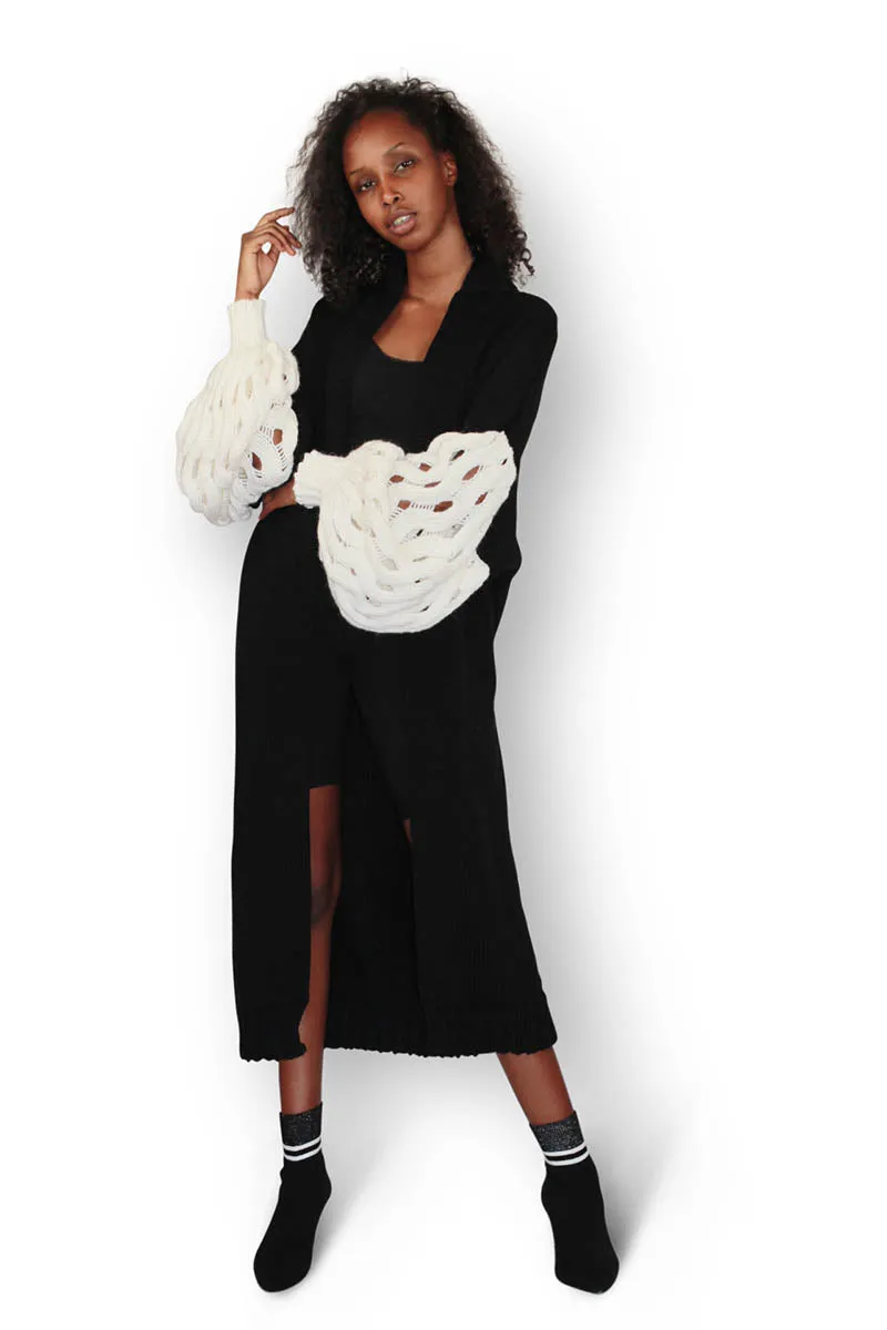 Black & White Chunky Cardigan