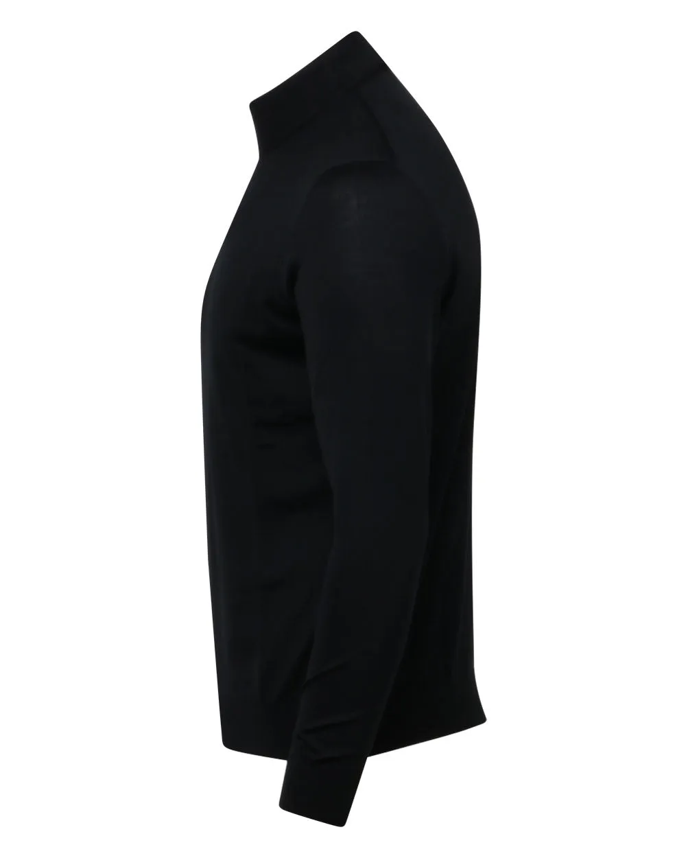 Black Mock Neck Knit Sweater