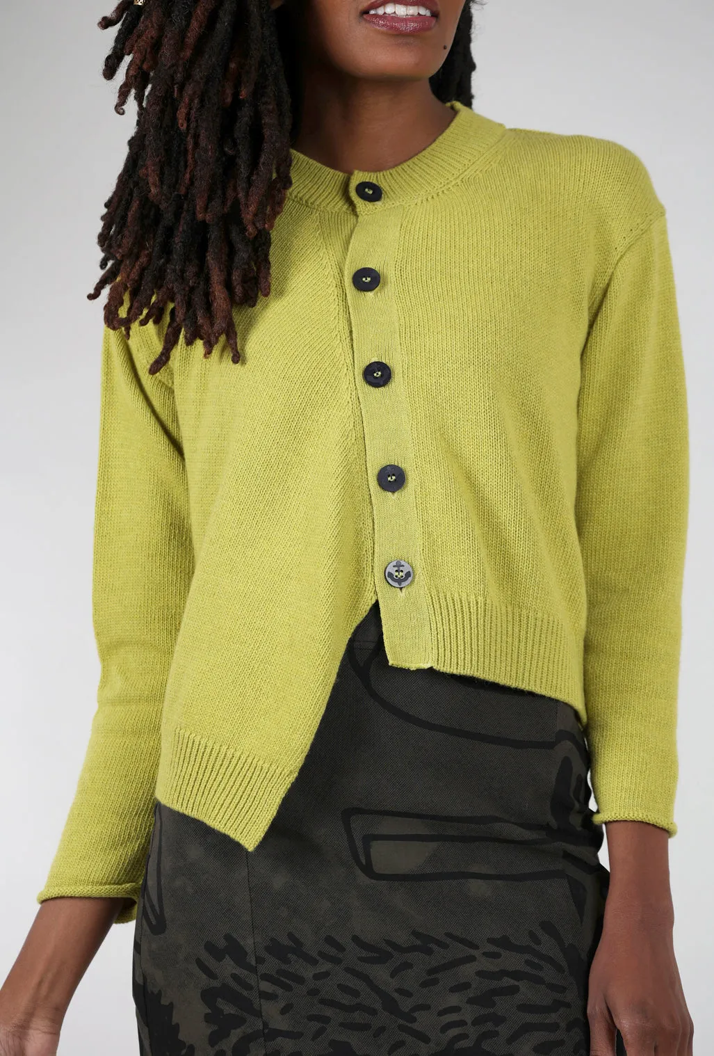 Chunky Asym Cocoon Cardie, Acid