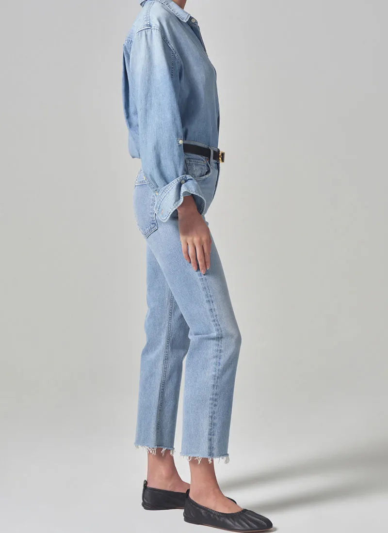 Daphne Crop High-Rise Stovepipe Jeans