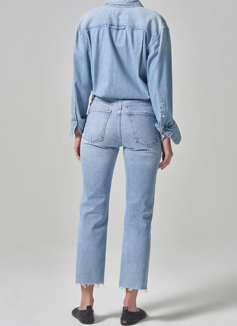 Daphne Crop High-Rise Stovepipe Jeans