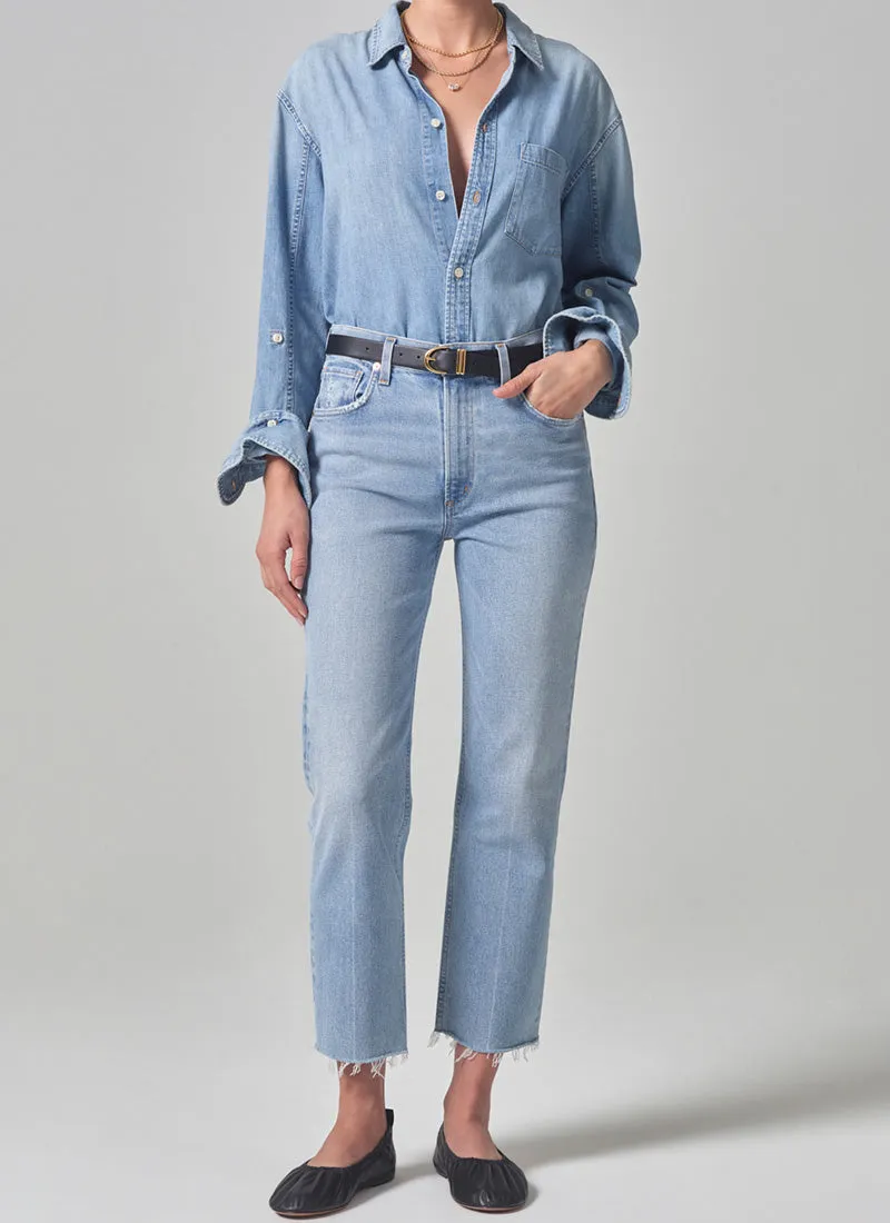 Daphne Crop High-Rise Stovepipe Jeans