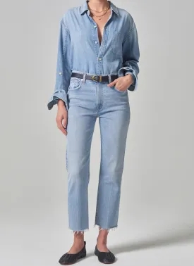 Daphne Crop High-Rise Stovepipe Jeans