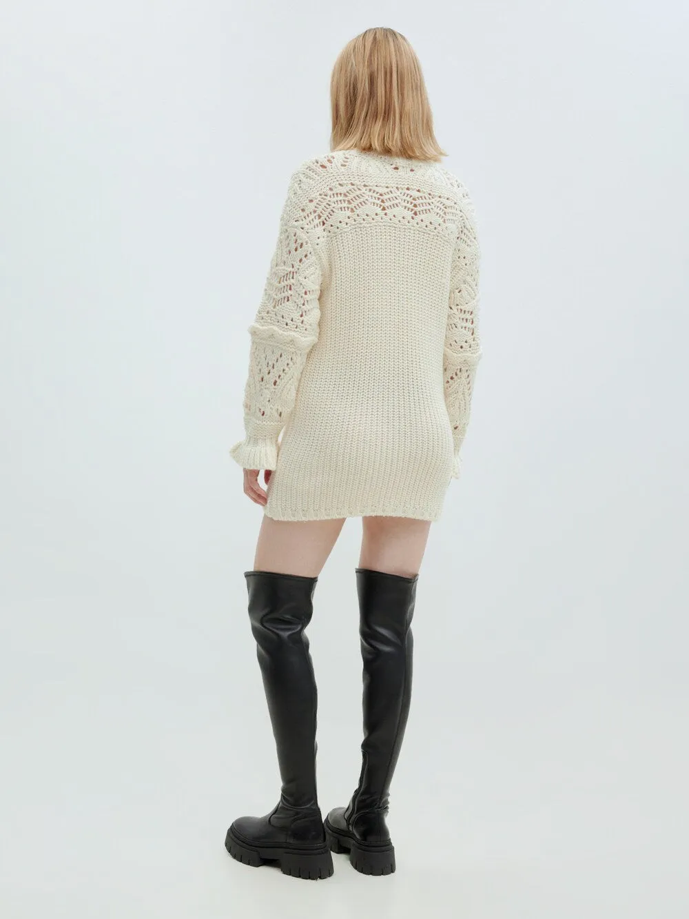 Edited Gabriele knitted dress, white