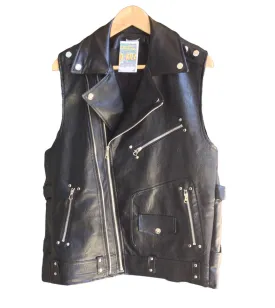 Faux Leather Biker Vest