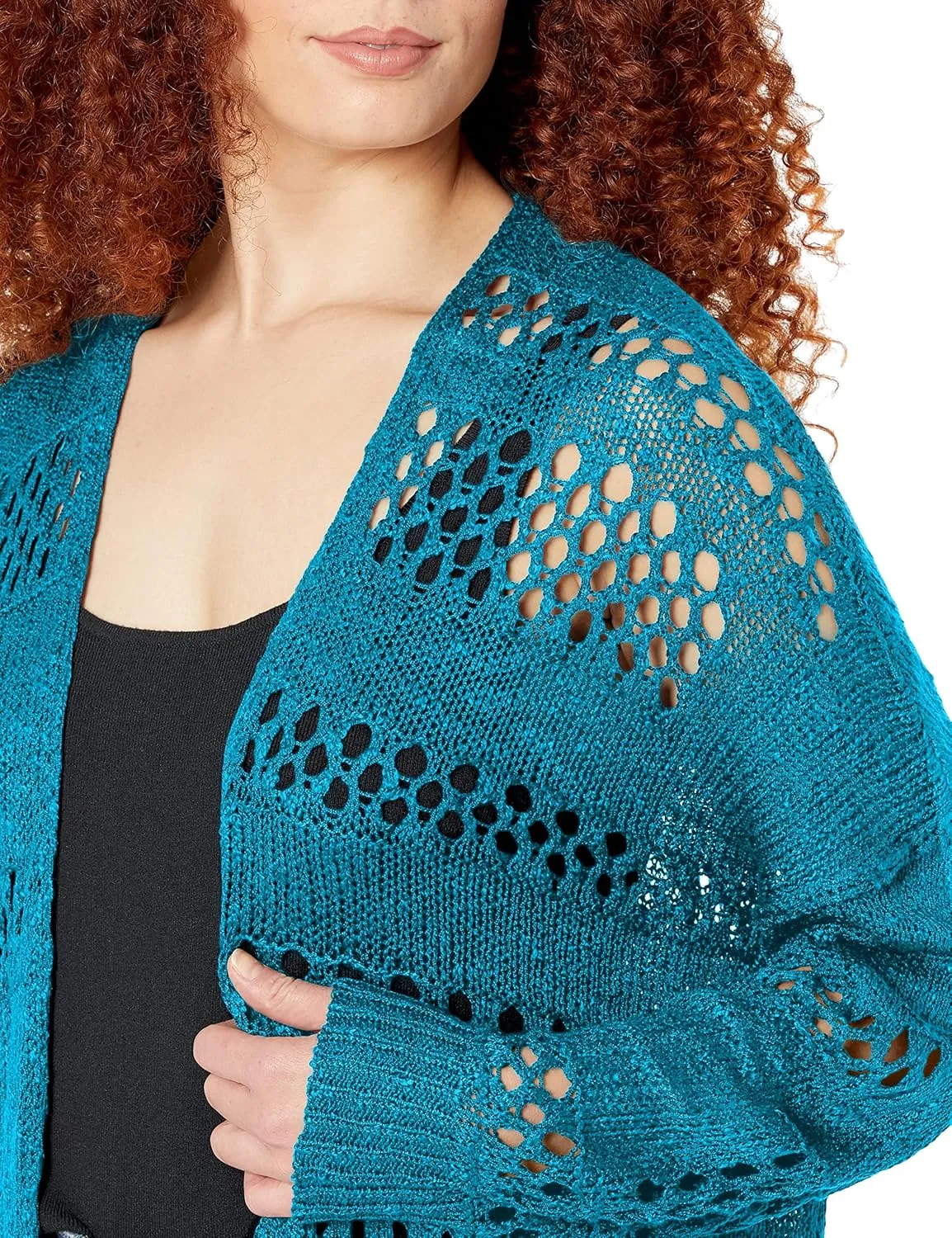 GRECERELLE 2025 Women Summer Crochet Boho Long Sleeve Lightweight Oversized Open Front Cardigan Sweaters Kimonos Tops