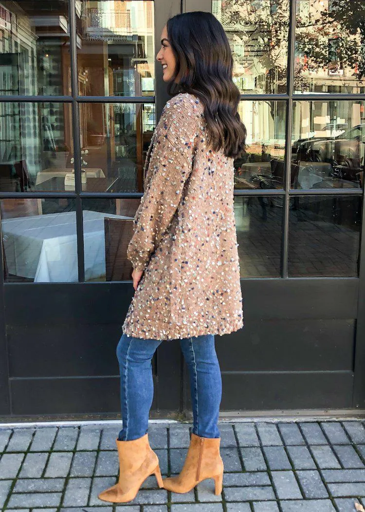 Henderson Confetti Long Cardigan - Mocha