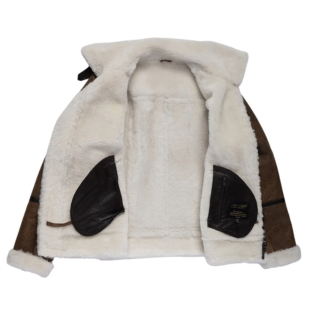 Jacoba Brown B3 shearling bomber jacket