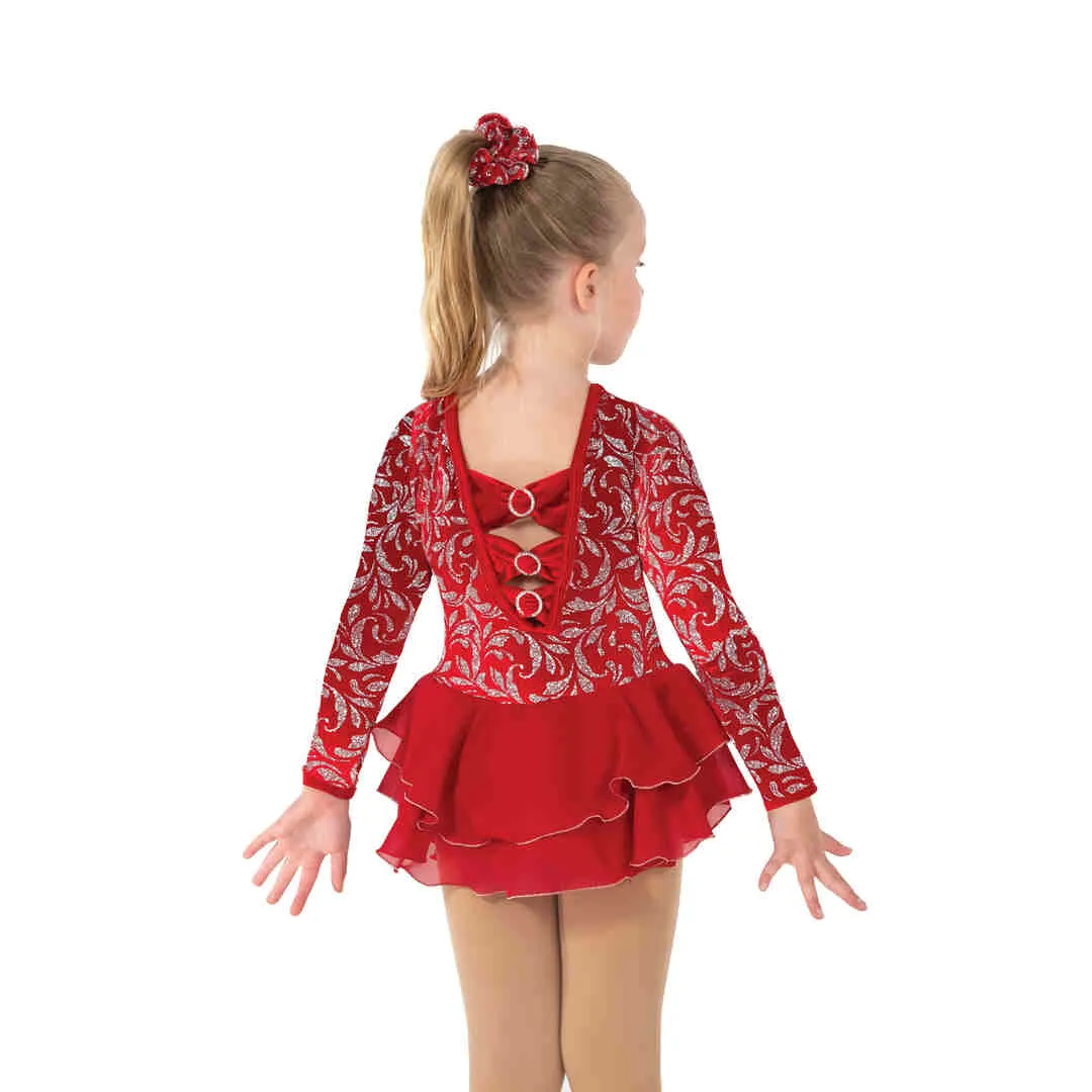 Jerry's Girl's 129 Crimson Bows Figure Skating Dress
