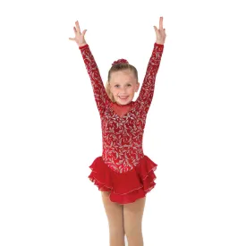 Jerry's Girl's 129 Crimson Bows Figure Skating Dress