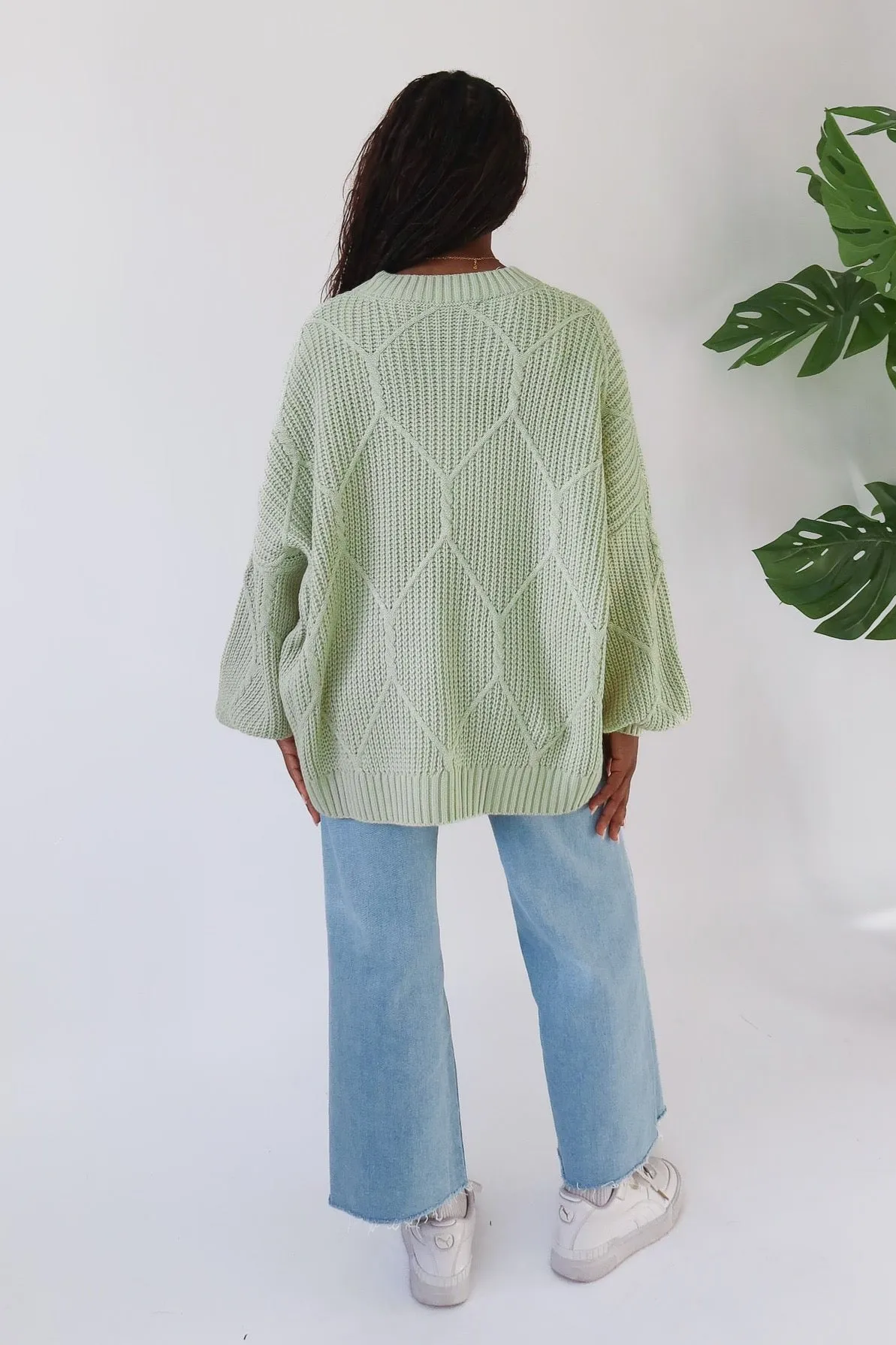 Logan Oversized Sweater in Sage