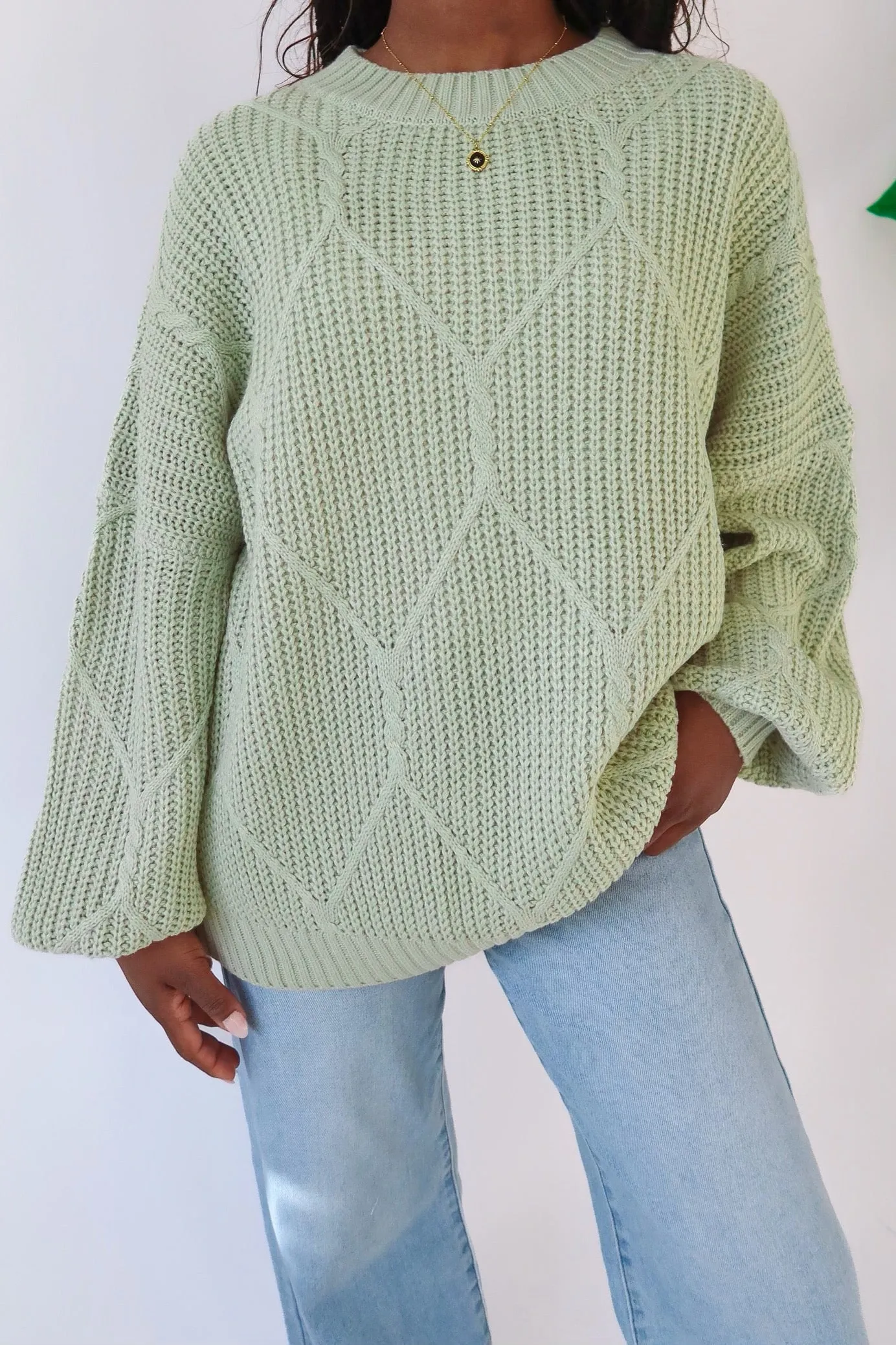Logan Oversized Sweater in Sage