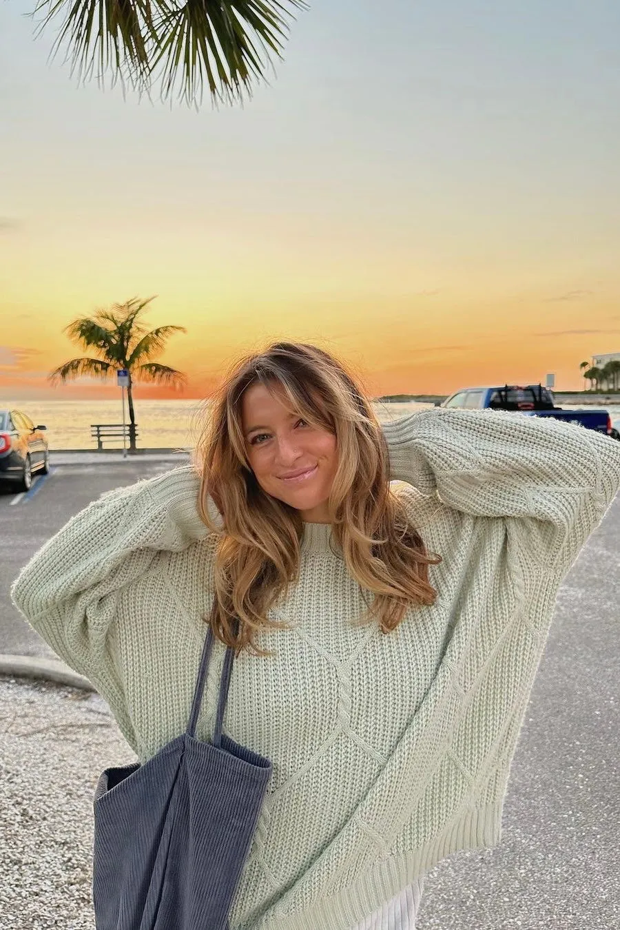 Logan Oversized Sweater in Sage