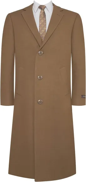 Men's Wool Classic Fit Wool Blend Long Peacoat Winter Jacket Overcoat
