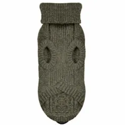 Milk and Pepper Khaki Donovan cable knit sweater