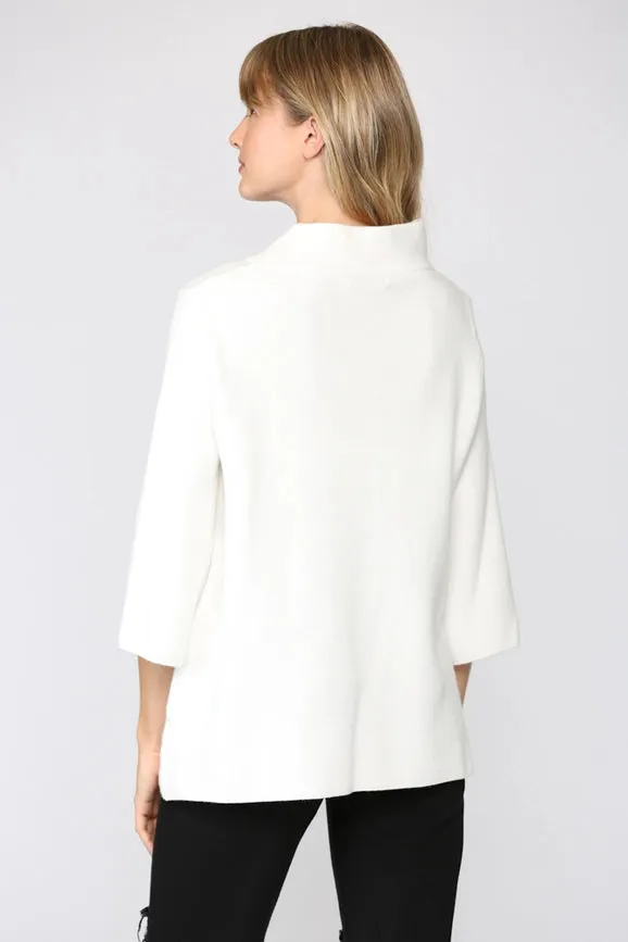 Mock Neck Pull Over Sweater/Bell Sleeve CREAM