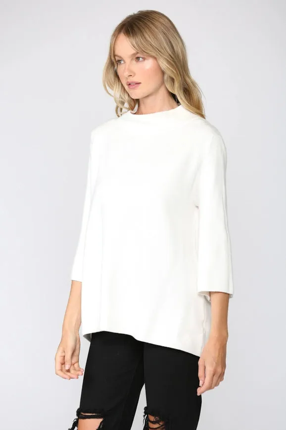 Mock Neck Pull Over Sweater/Bell Sleeve CREAM
