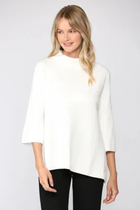 Mock Neck Pull Over Sweater/Bell Sleeve CREAM