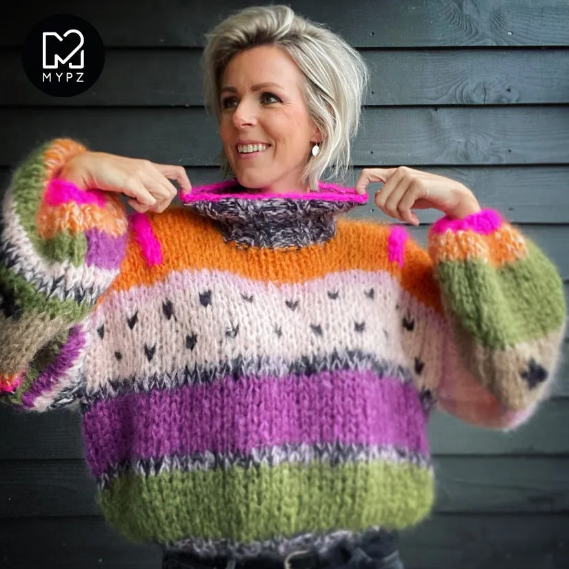 MYPZ Chunky Mohair pullover Watermelon
