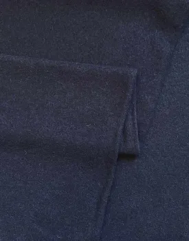 Navy 100% Boiled Wool Fabric