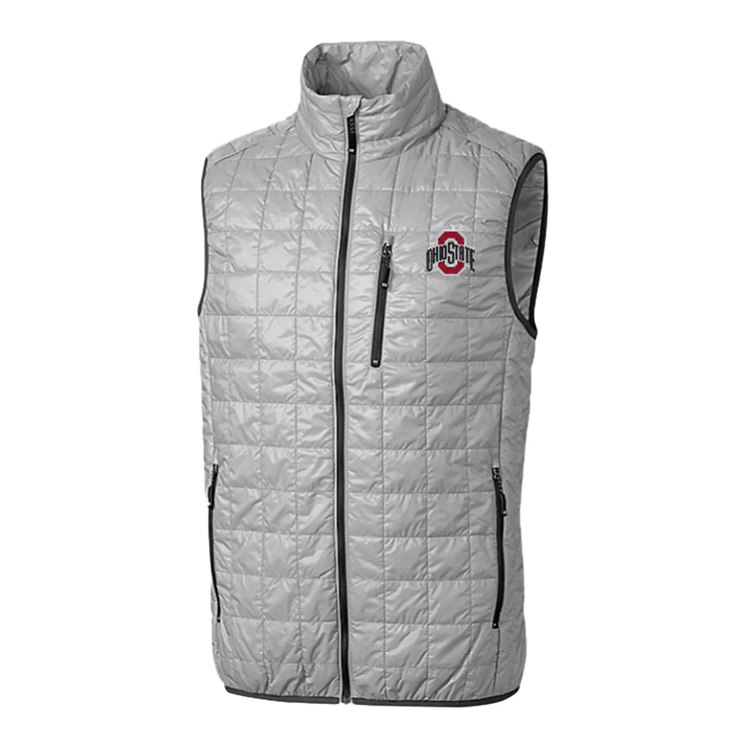 Ohio State Buckeyes Cutter & Buck PrimaLoft Eco Insulated Gray Full Zip Vest