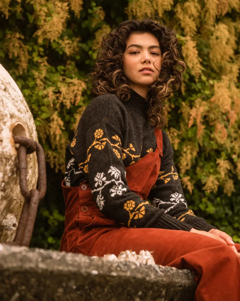 Recycled Wool Floral Stripe Sweater