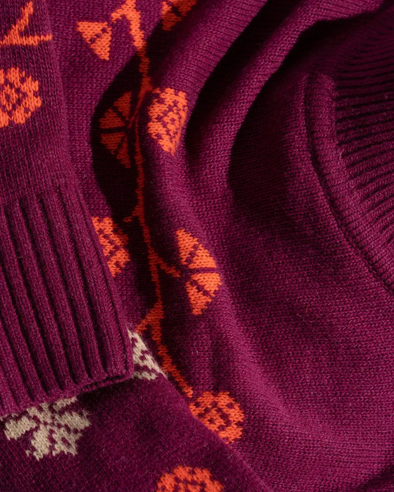 Recycled Wool Floral Stripe Sweater