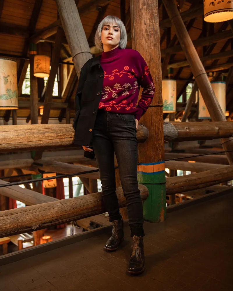 Recycled Wool Floral Stripe Sweater
