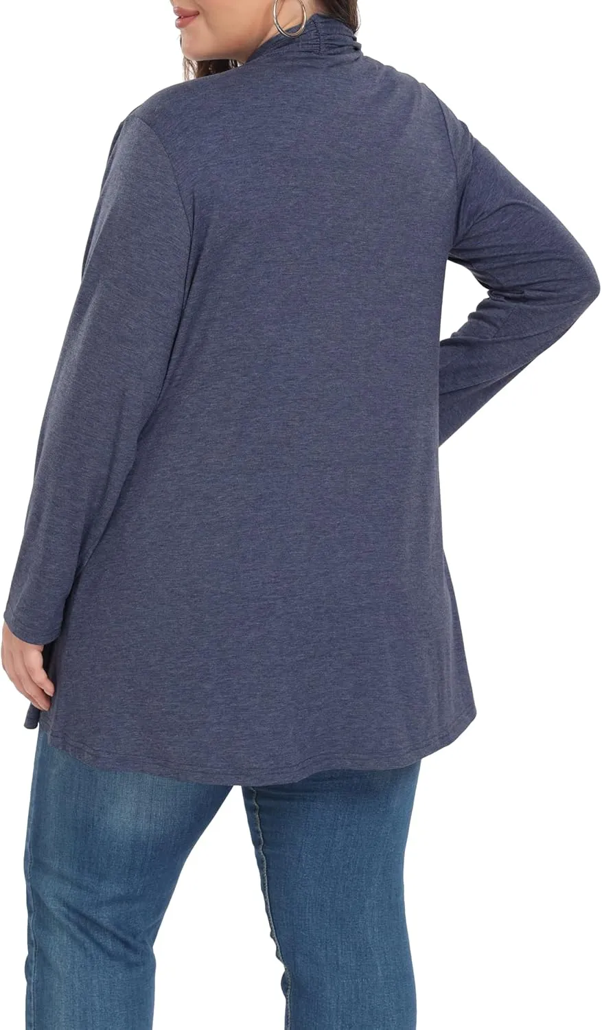 Shiaili Long Plus Size Cardigans for Women Easy to Wear Open Front Clothing