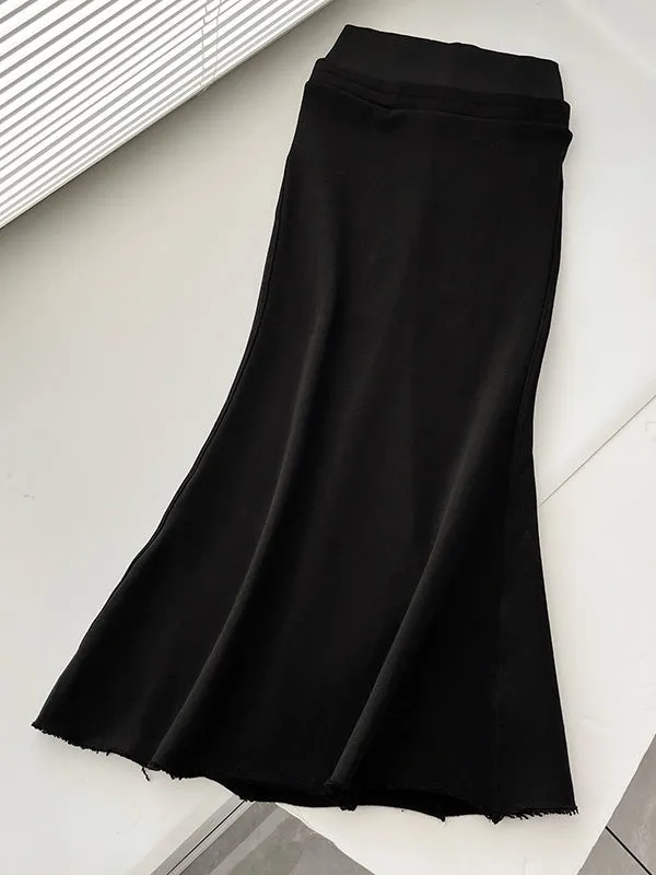 Split-Joint Velvet High Waisted Mermaid Skirts Bottoms
