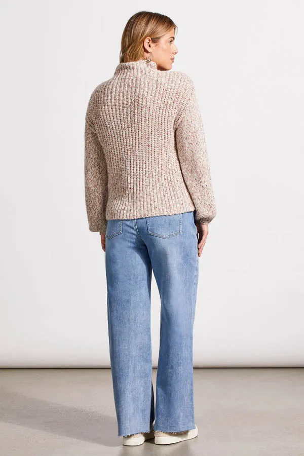 Tribal Oversized Funnel Neck Sweater