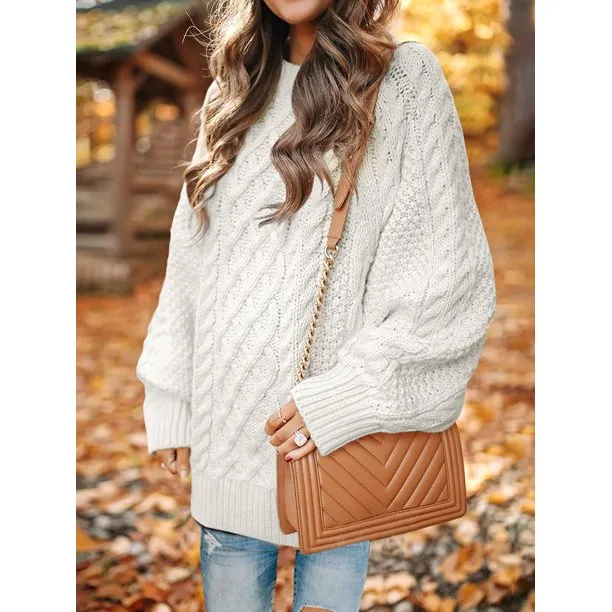 Women Oversized Sweaters Chunky Knit Pullover Sweater