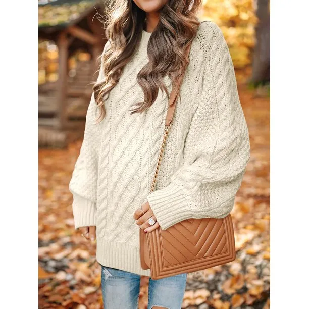 Women Oversized Sweaters Chunky Knit Pullover Sweater