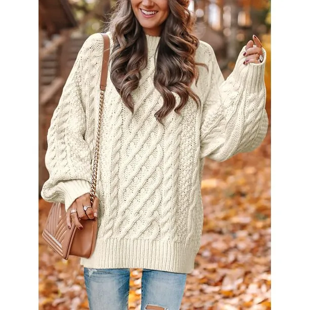 Women Oversized Sweaters Chunky Knit Pullover Sweater