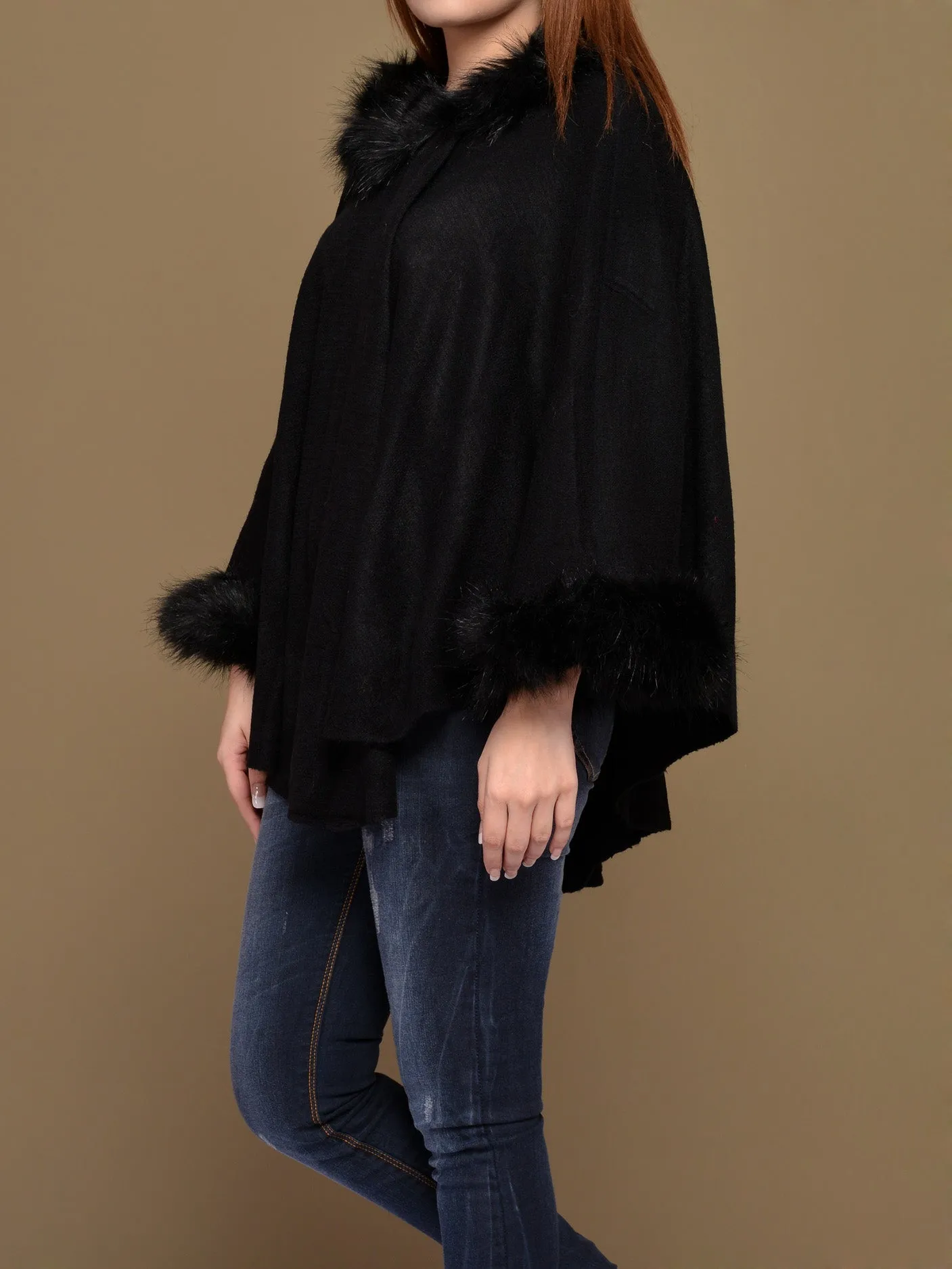 Woolen Fur Cape