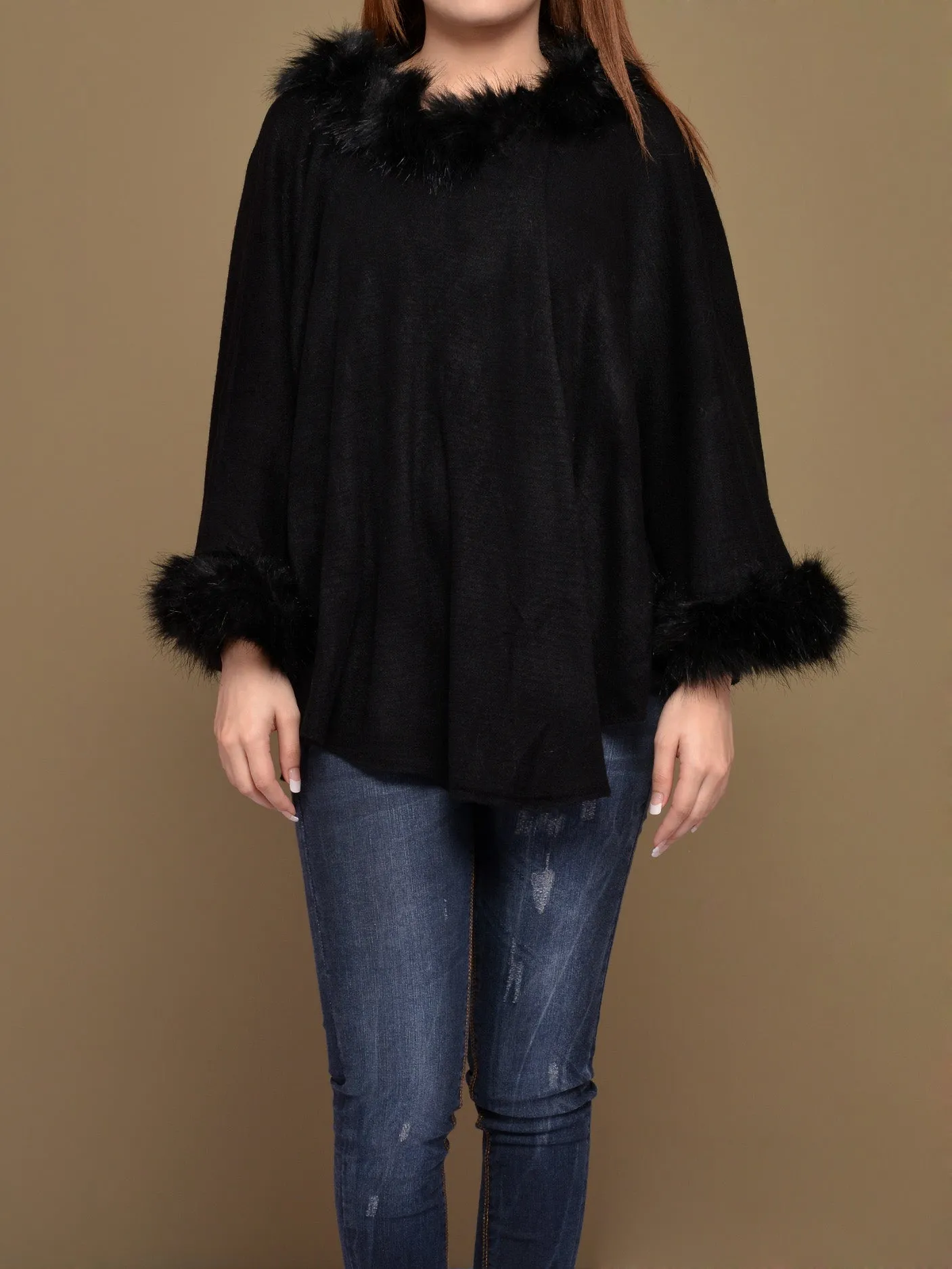 Woolen Fur Cape