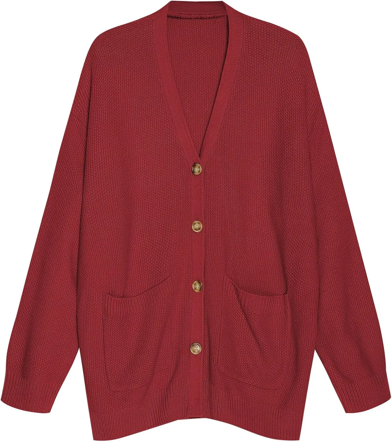 ZAFUL Womens Open Front Cardigan Sweater Button Down Oversized Knit Loose Casual Chunky Pocket Outwear Coats